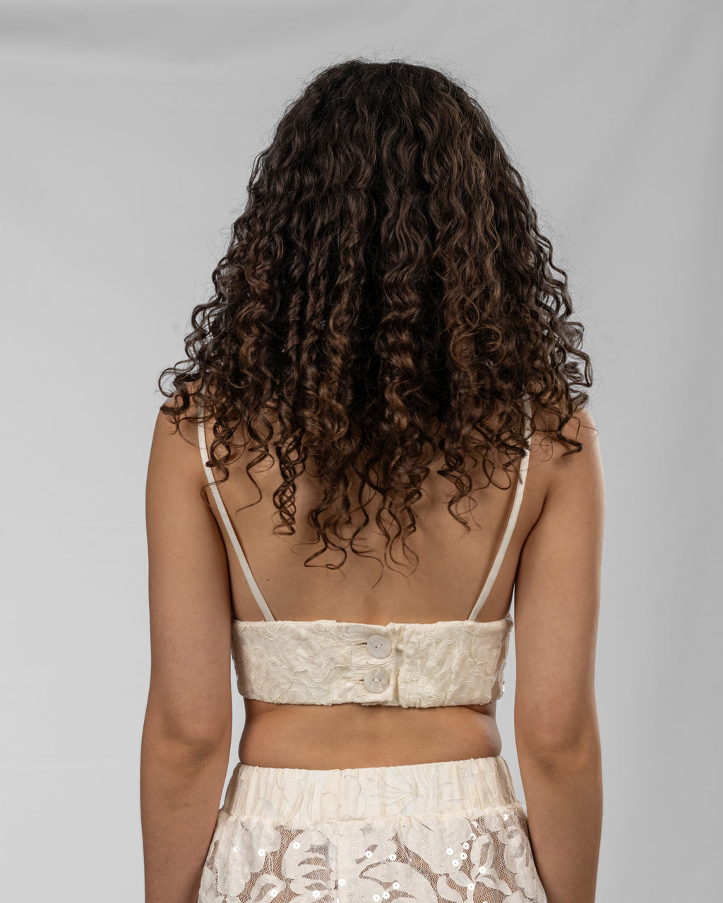 White Sequin Bralette