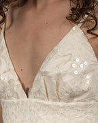 White Sequin Bralette