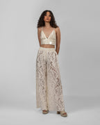 White sequin v-cut bralette