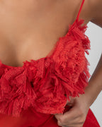 Ruffled Red Top