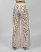 Italian guipure lace trousers