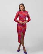 Multicolored midi dress