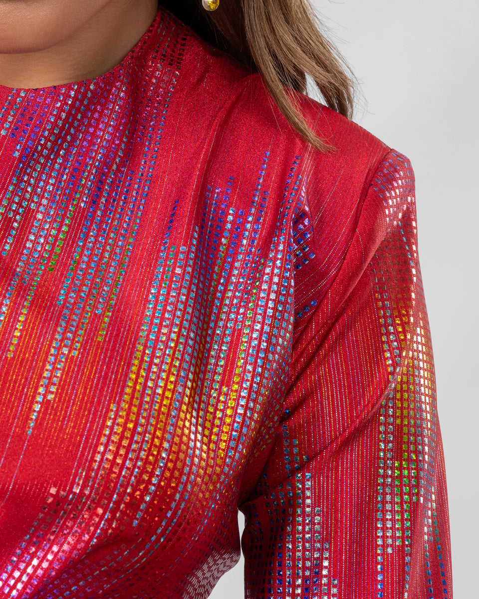 Multicolored midi dress