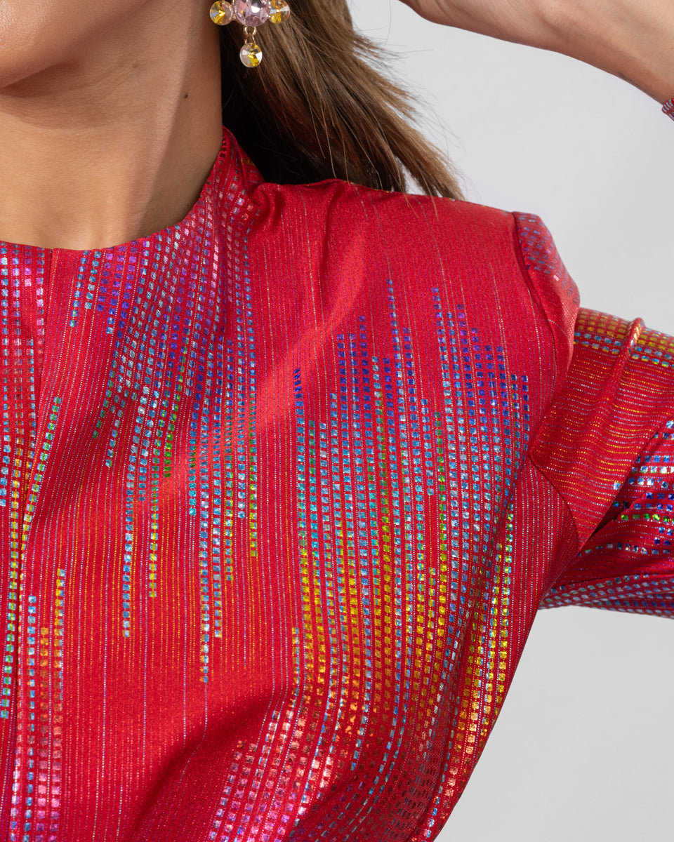 Multicolored midi dress