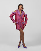 Purple Red mini dress