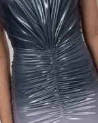 Metallic lycra degradé midi dress