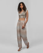 Silk brocade trousers