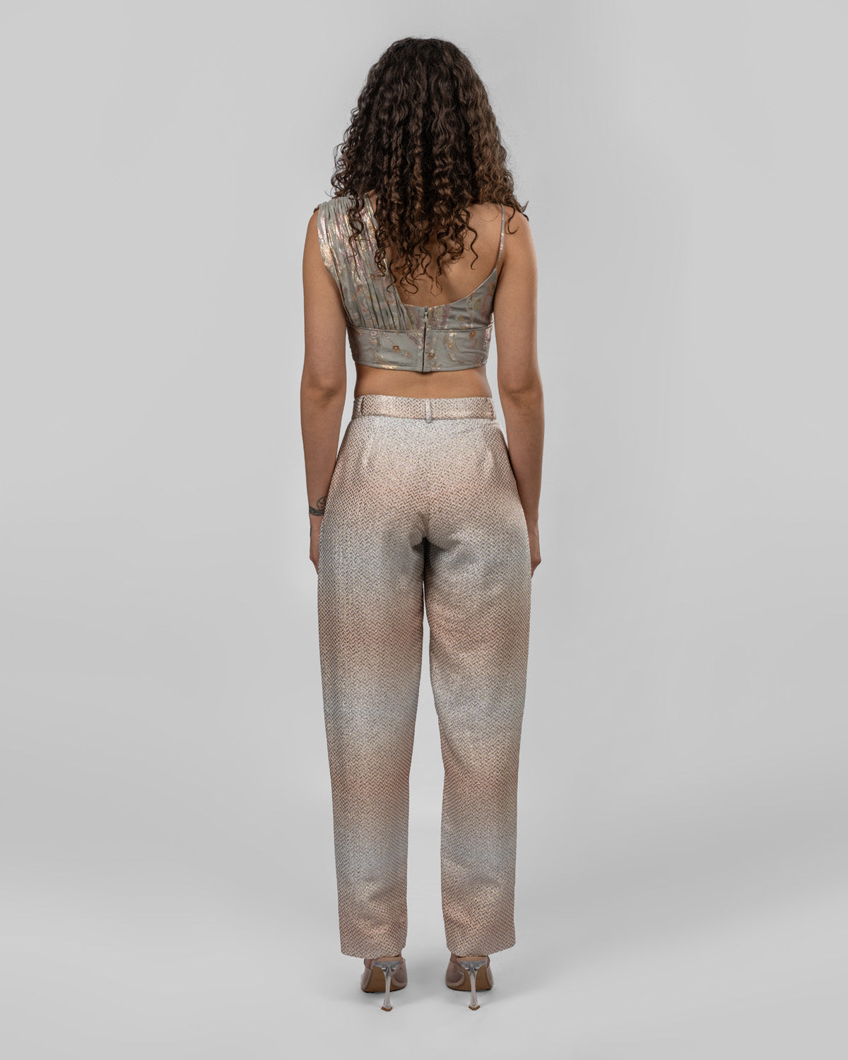 Silk brocade trousers