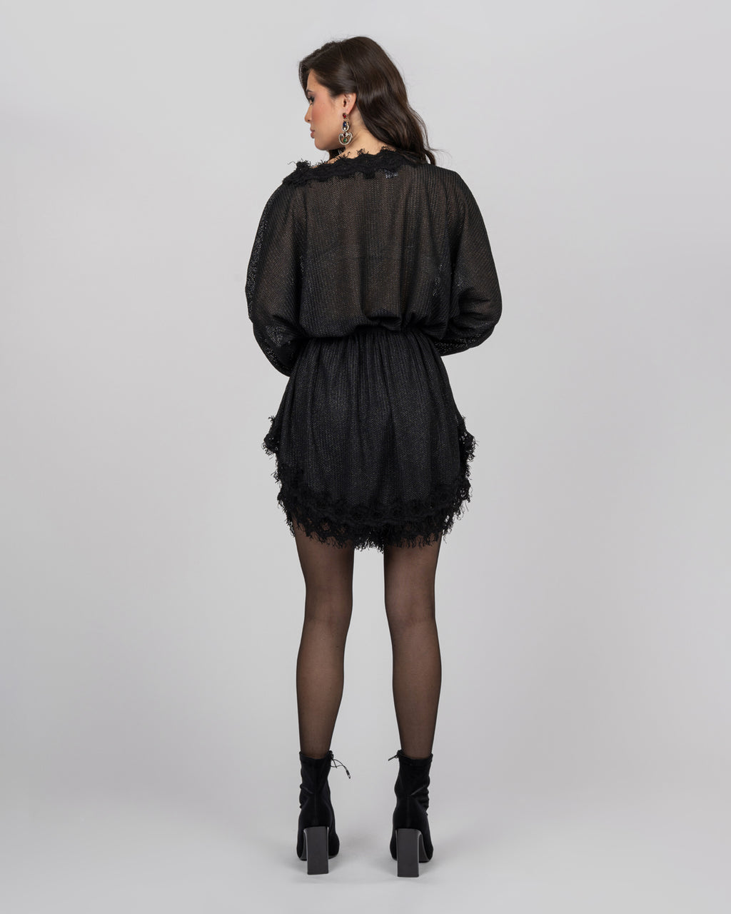 Oversized Top & Loose-Fit Shorts Set - Shimmery Tricot