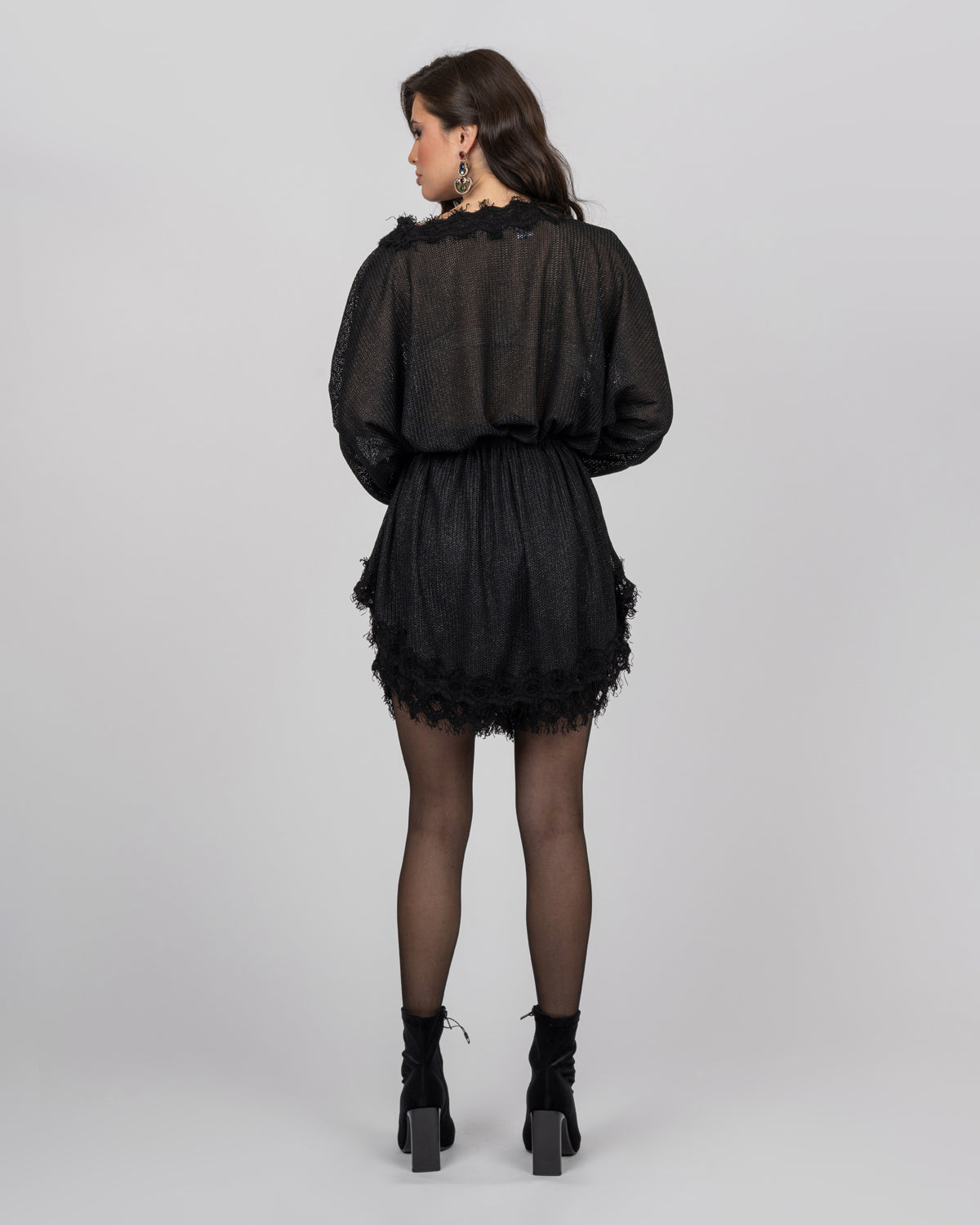 Oversized Top & Loose-Fit Shorts Set - Shimmery Tricot