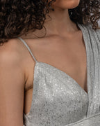 Silver Metallic Crop Top