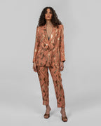 Set of Loose-Fit Wrapped Blazer & Trousers