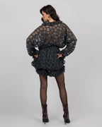 Oversized Top & Loose-Fit Shorts Set - Dark Petroleum Green Tricot