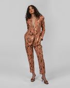 Set of Loose-Fit Wrapped Blazer & Trousers