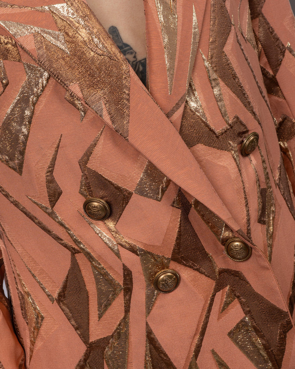 Set of Loose-Fit Wrapped Blazer & Trousers