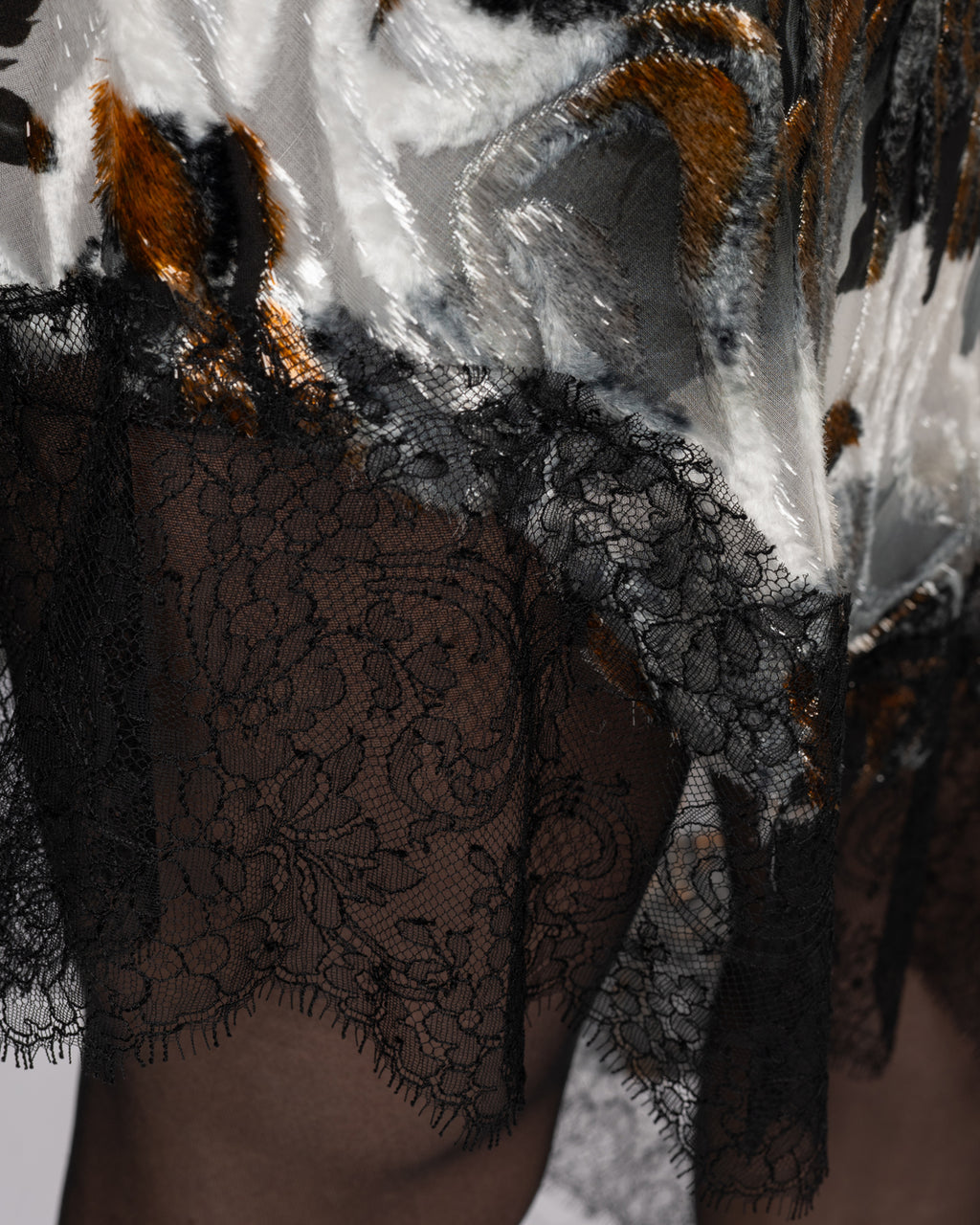 Luxury Silk Velvet Asymmetric Dress