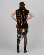Brown Faux Fur Vest