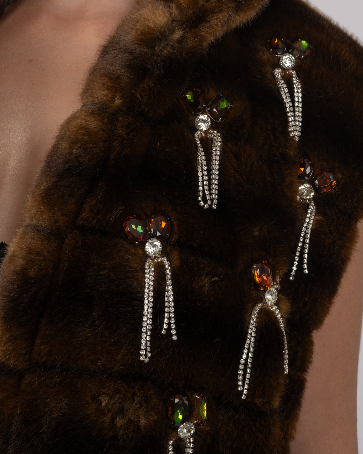 Brown Faux Fur Vest