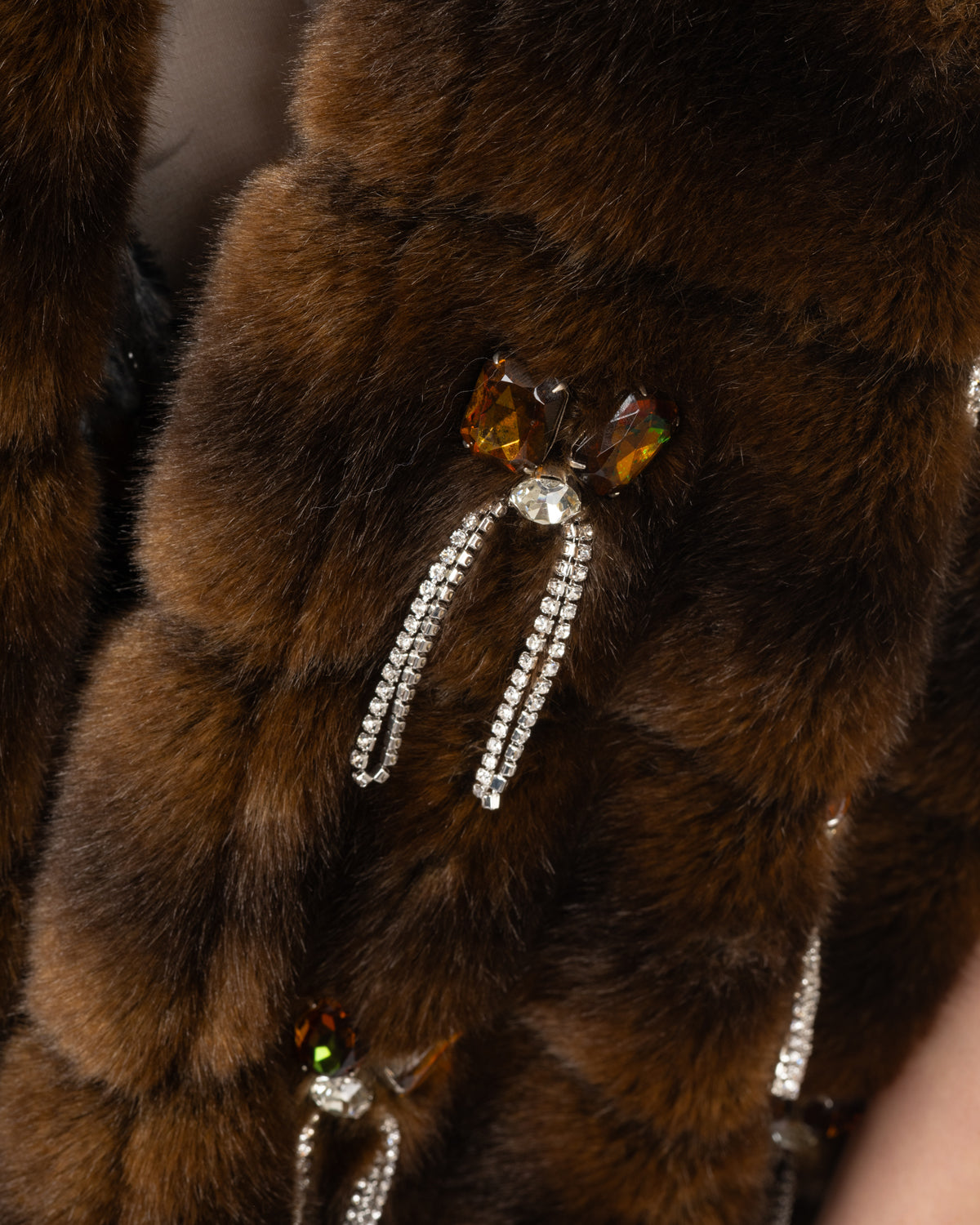 Brown Faux Fur Vest