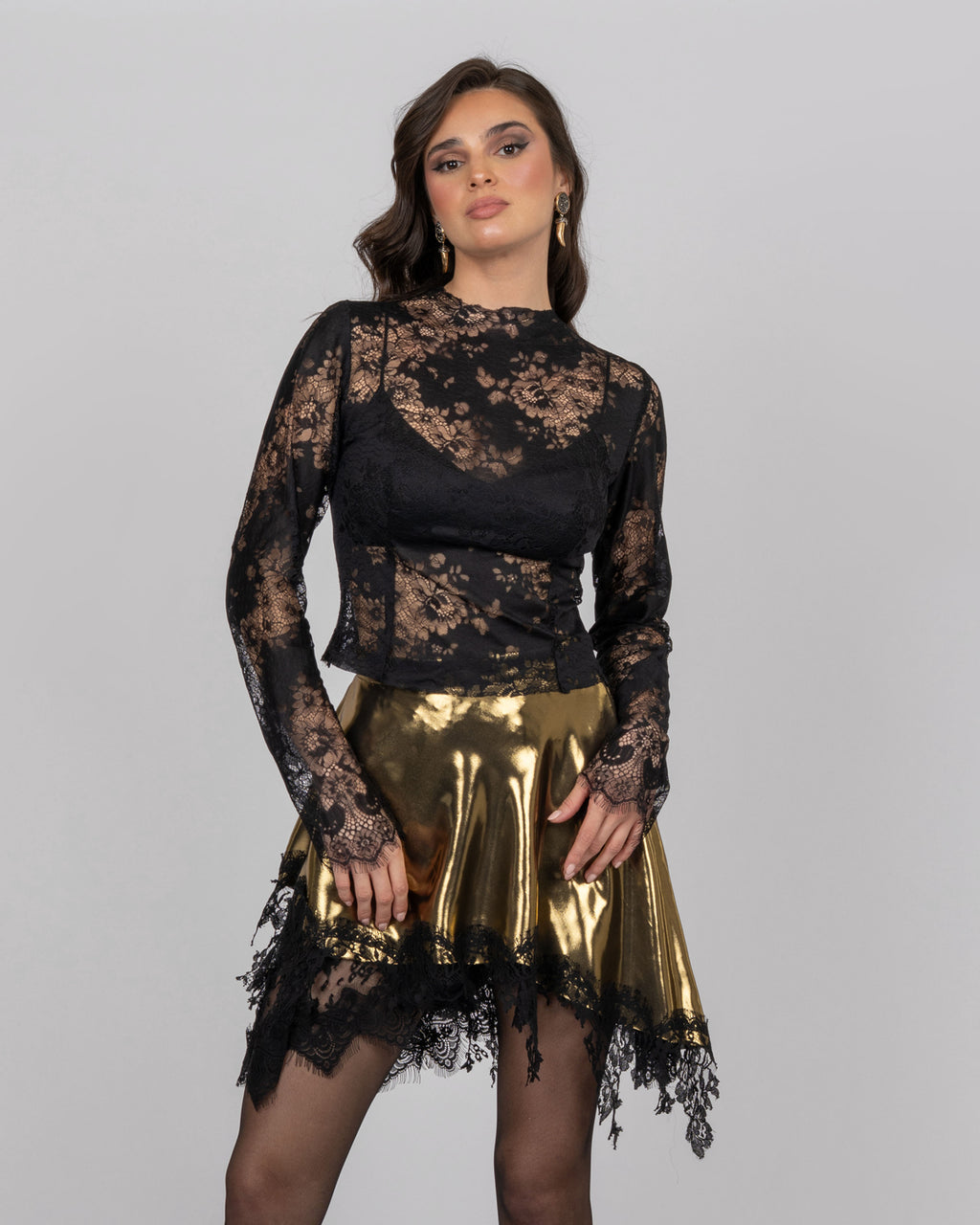 French Lace Long-Sleeve Top