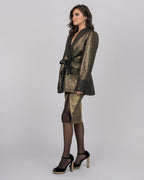 Dotted Brocade Blazer Jacket