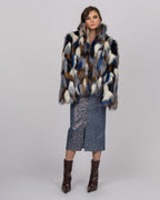 Multicolored Faux Fur Jacket
