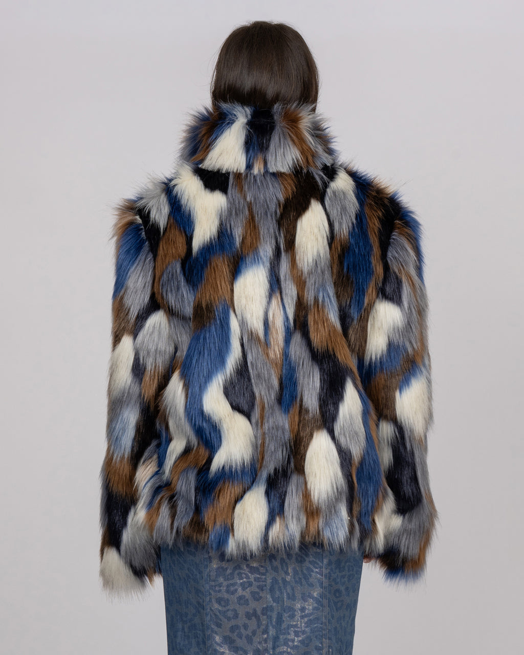 Multicolored Faux Fur Jacket