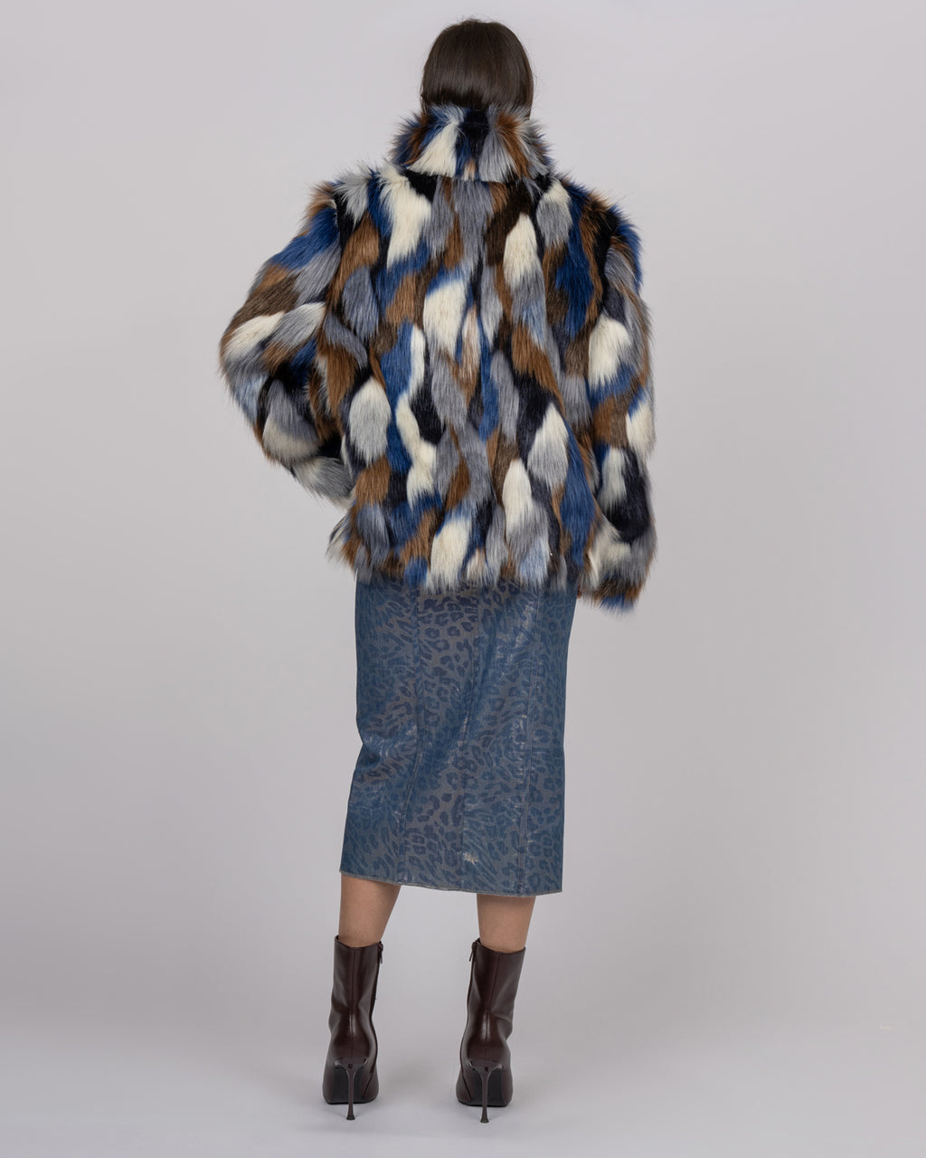 Multicolored Faux Fur Jacket