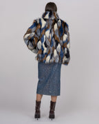 Multicolored Faux Fur Jacket
