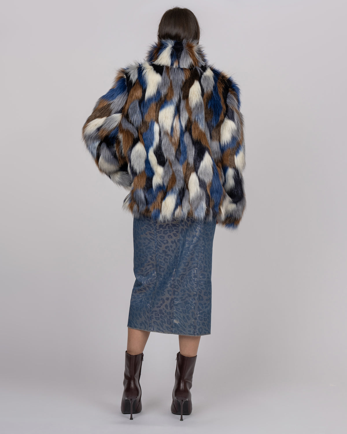 Multicolored Faux Fur Jacket