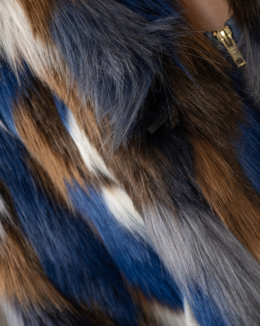 Multicolored Faux Fur Jacket