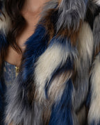 Multicolored Faux Fur Jacket