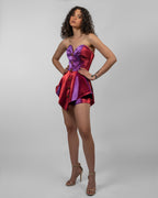 Purple red romper