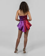 Purple red romper