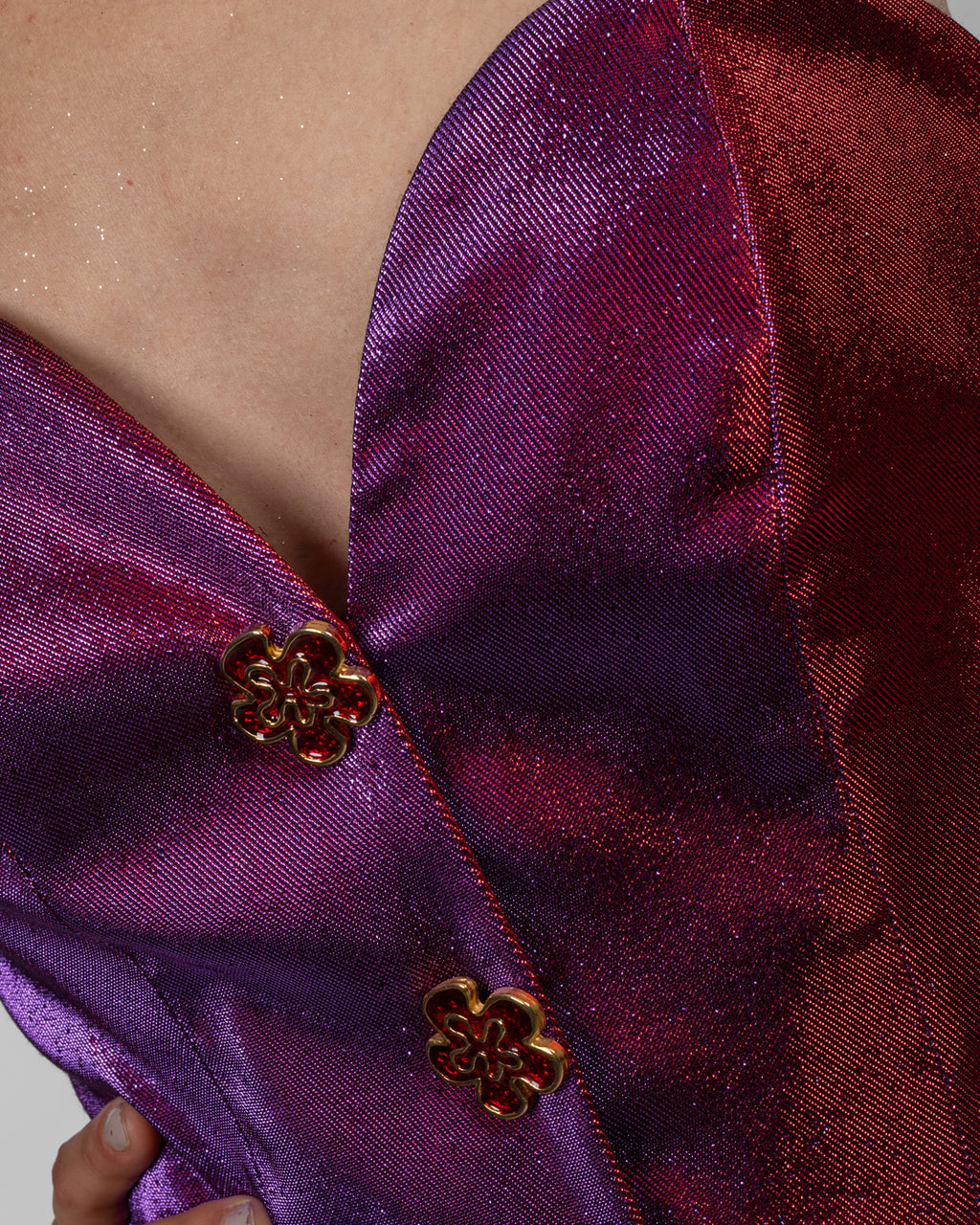 Purple red romper