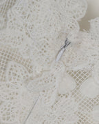 Dreamy Floral White Net Dress