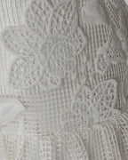 Dreamy Floral White Net Dress