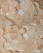 Chic Beige-Gold Guipure Lace Dress