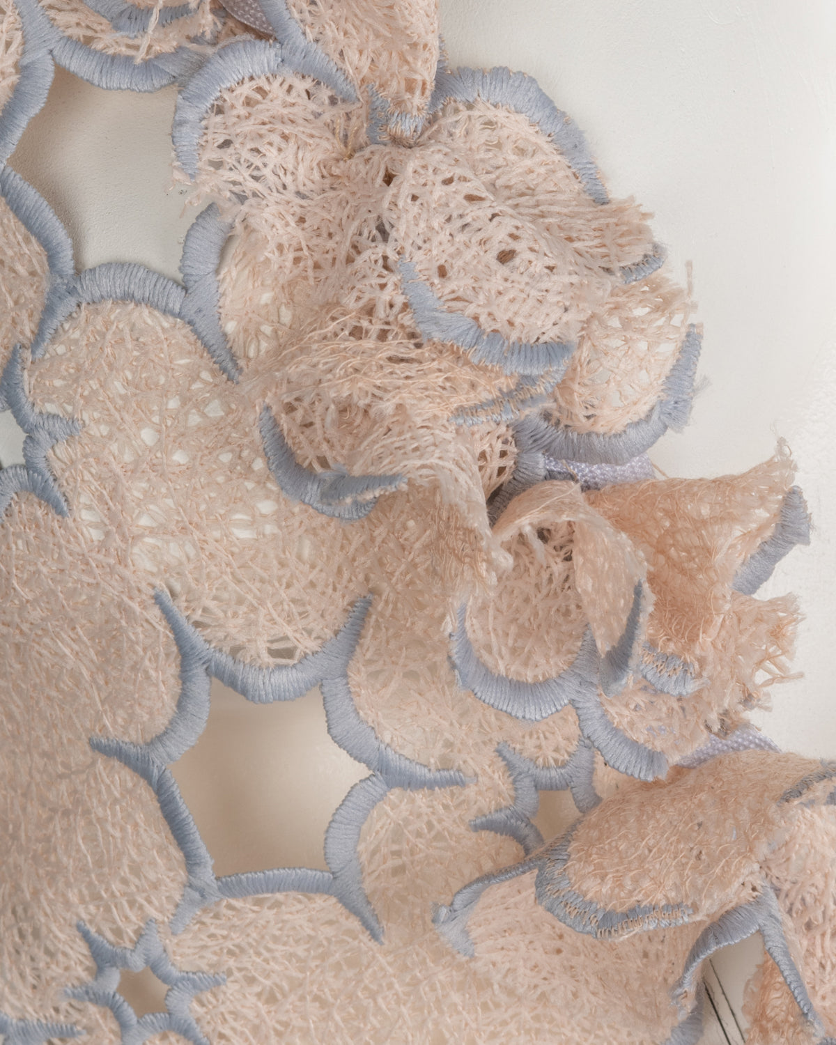 Chic Nude Embroidered Net Dress