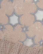 Chic Nude Embroidered Net Dress