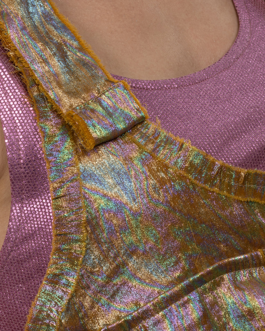 Loose Metallic Jumpsuit