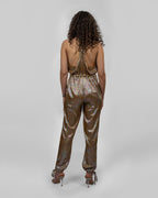 Loose Metallic Jumpsuit