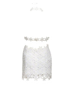 Dreamy White Guipure Cutout Dress