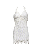 Dreamy White Guipure Cutout Dress