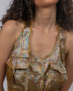 Loose Metallic Jumpsuit