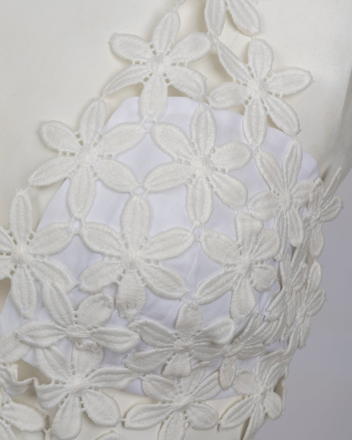 Dreamy White Guipure Cutout Dress