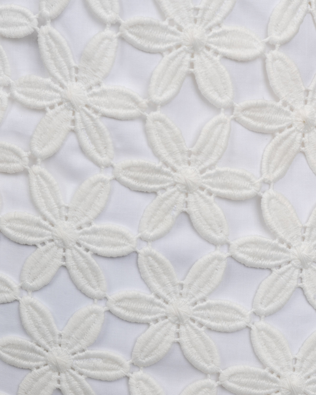 Dreamy White Guipure Cutout Dress
