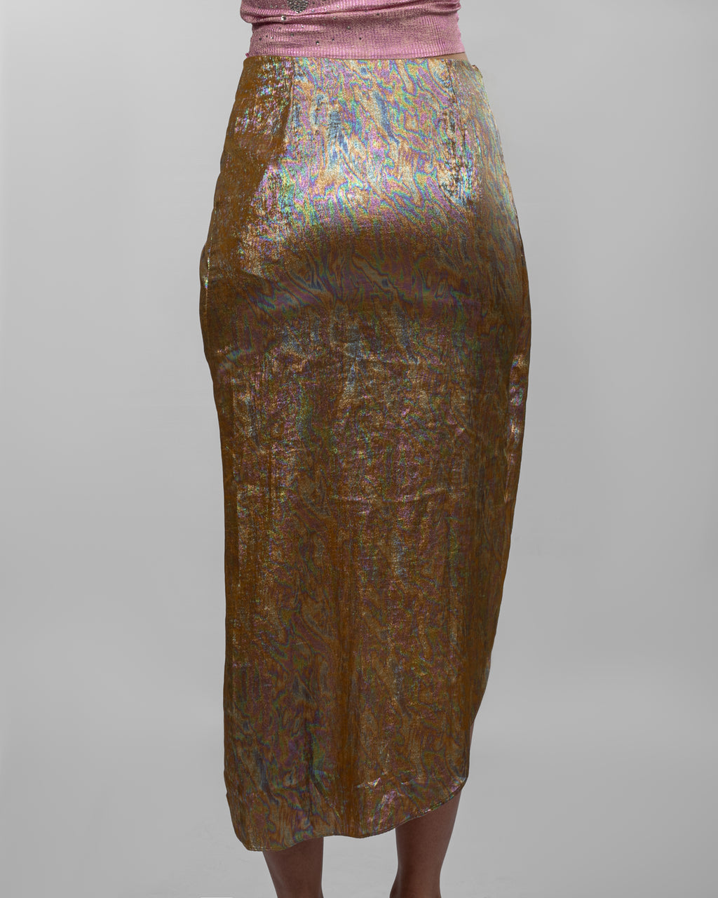 Asymmetric Wrap Midi Skirt