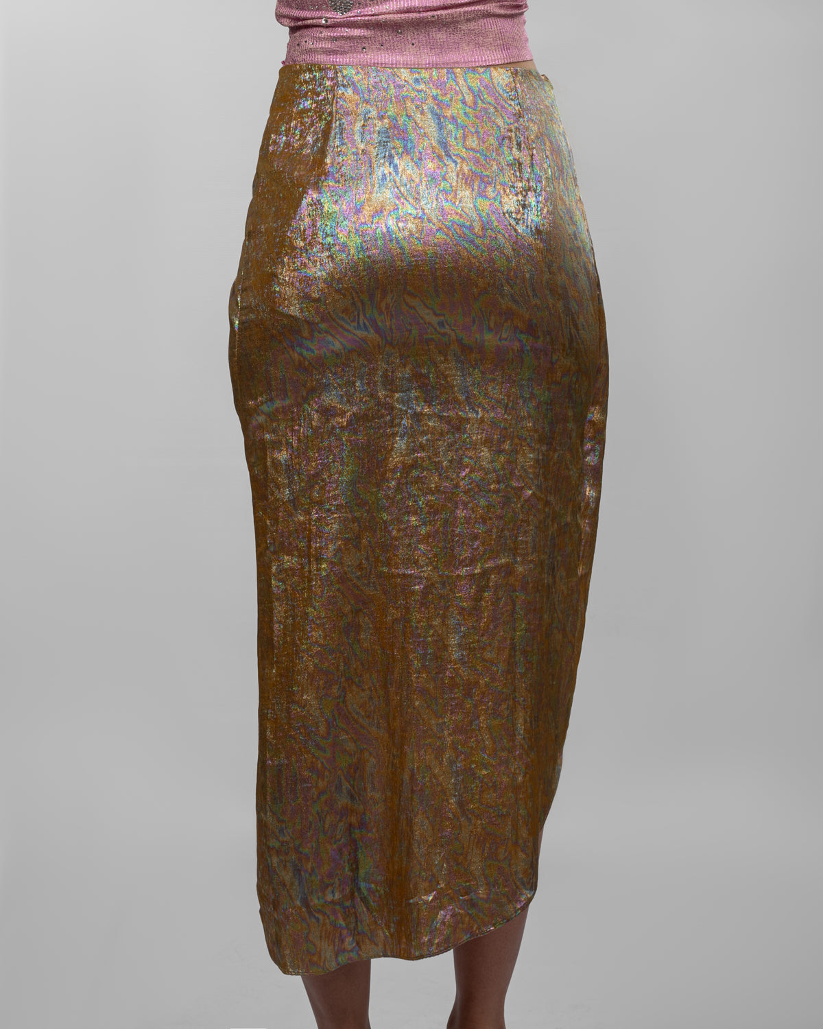 Asymmetric Wrap Midi Skirt
