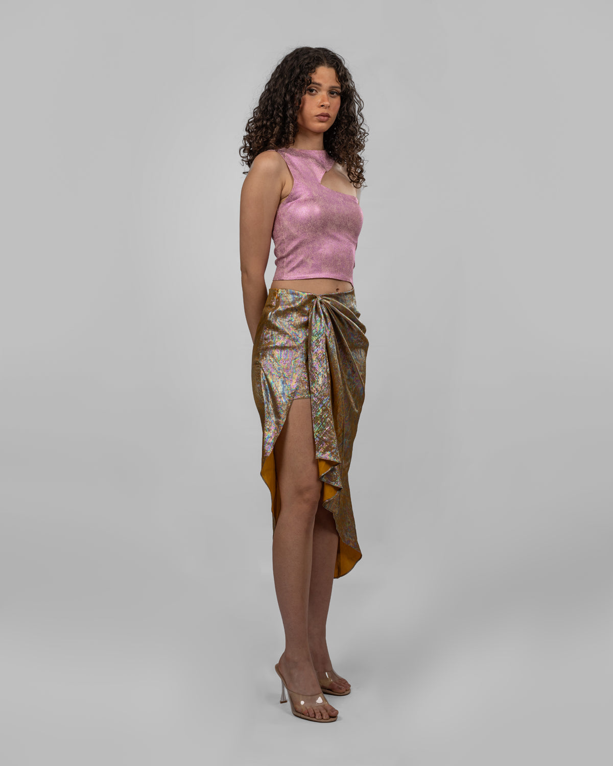 Cut-Out Pink Top